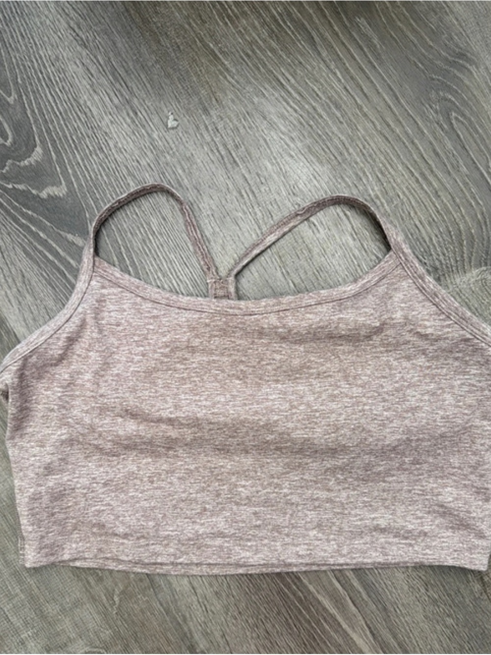 aerie Heathered Mauve Cropped Cami